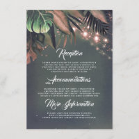 Palm Leaves String Lights Beach Wedding Detalles