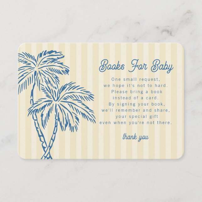 Tarjeta De Recepción Palm Springs Amarillos Pastel Books para el insert (Anverso)