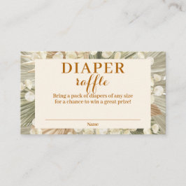 Tarjeta De Recepción Palmeras secas Lunaria Diaper Raffle Enclosure Car
