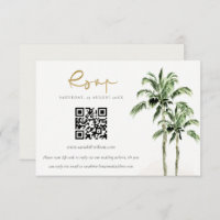 Palmeras Tropicales Boda Código QR RSVP
