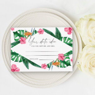 Tarjeta De Recepción Palmeras tropicales - Ideas para una noche de cita
