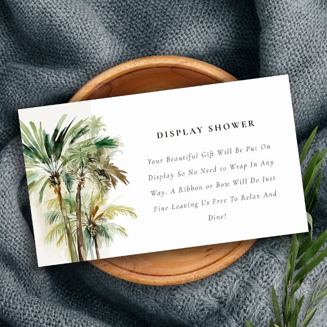 Tarjeta De Recepción Palmeras Tropicales Muestran Ducha para Bebé (Subido por el creador)