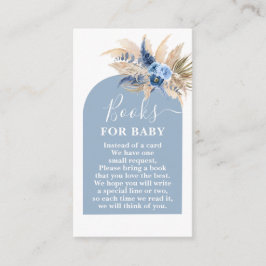 Tarjeta De Recepción Pampas Azules Libros de Grasa para Baby Boy Card