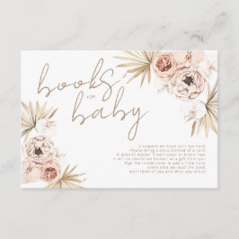 Tarjeta De Recepción Pampas Boho Bohemios libros para Baby Enclosur