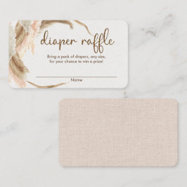 Tarjeta De Recepción Pampas césped boho baby ducha pañales rifa