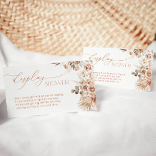 Tarjeta De Recepción Pampas Grass Boho Baby Shower Display Shower