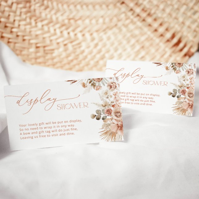Tarjeta De Recepción Pampas Grass Boho Baby Shower Display Shower (Subido por el creador)
