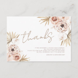 Tarjeta De Recepción Pampas Grass Boho Bohemian Gracias Bebé