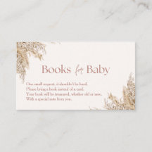 Pampas Grass Book Request Card | Rústica neutral