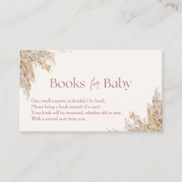 Tarjeta De Recepción Pampas Grass Book Request Card | Rústica neutral