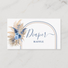 Tarjeta De Recepción Pampas Grass Boy Diaper Raffle Card