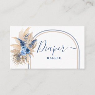 Tarjeta De Recepción Pampas Grass Boy Diaper Raffle Card