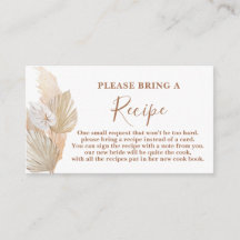 Pampas Grass Bridal Shower Recipe Solicitud de Tar