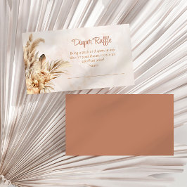 Tarjeta De Recepción Pampas Grass Orchid Diaper Raffle Enclosure Card