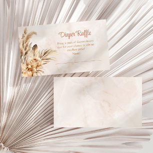 Tarjeta De Recepción Pampas Grass Orchid Diaper Raffle Enclosure Card