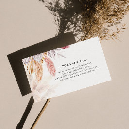 Tarjeta De Recepción Pampas Grass Terracotta Books para Baby Shower