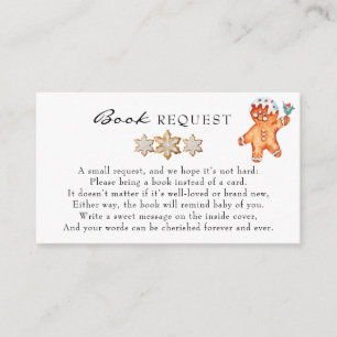 Tarjeta De Recepción Pan de jengibre   NAVIDADES BABY SHOWER   Solicitu