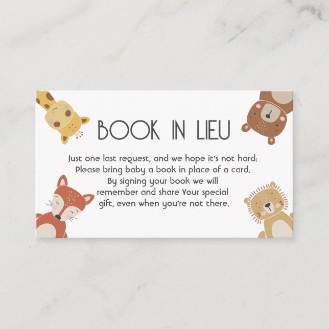Tarjeta De Recepción pañal bohemio Libro en lieu ducha bebé Insertar (Anverso)