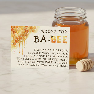 Tarjeta De Recepción Panal de Abeja Miel Solicitud de Libro para Baby S