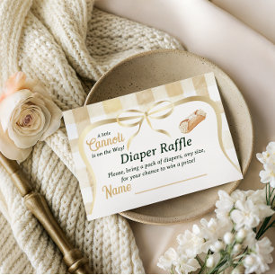 Tarjeta De Recepción Pañal de Género Neutro para Baby Shower Italiano d