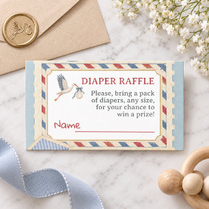 Tarjeta De Recepción Pañal para baby shower de entrega especial del Pol