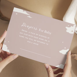 Tarjeta De Recepción pañales de nubes rusas mínimos para bebé