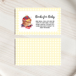Tarjeta De Recepción Pancakes Gingham Plaid Books para el bebé