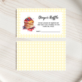 Tarjeta De Recepción Pancakes Gingham Plaid Diaper Raffle