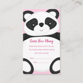 Tarjeta De Recepción Panda Bear Baby Shower