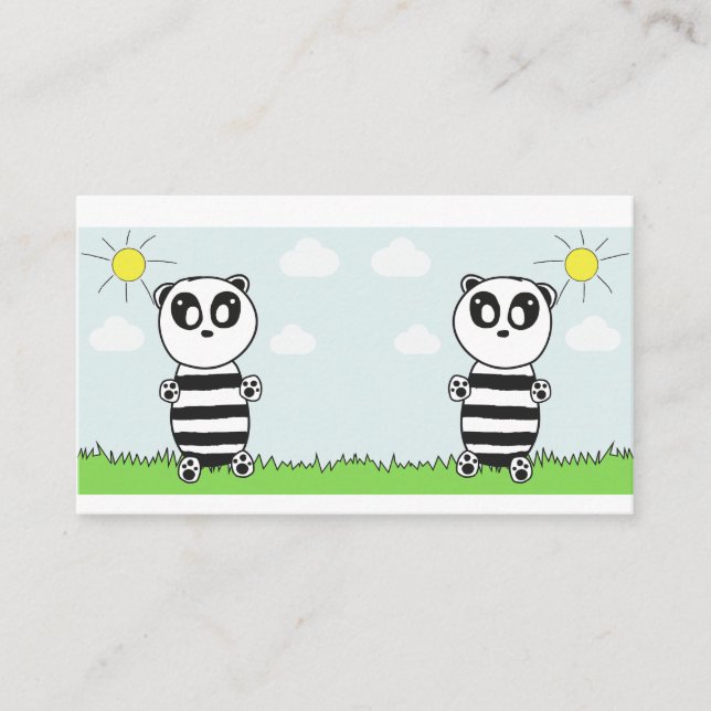 Tarjeta De Recepción Panda Kids (Anverso)