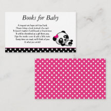 Panda rosado lleva libros de Baby Shower para bebé