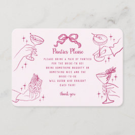 Tarjeta De Recepción Paneles de Fiesta de cócteles Retro Rosado Por Fav