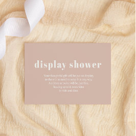 Tarjeta De Recepción Pantalla Baby Shower de tipografía de arenisca ros