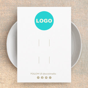 Tarjeta De Recepción Pantalla de accesorio de dos clips para el logotip