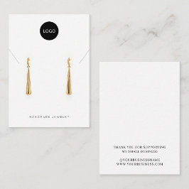 Tarjeta De Recepción Pantalla de anclaje de cuello de marca con logotip