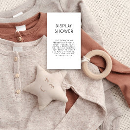 Tarjeta De Recepción Pantalla de bebé blanco negro de texto minimalista