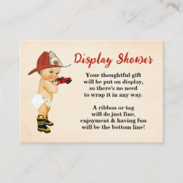 Tarjeta De Recepción Pantalla de bomberos sin Baby Shower de ajuste