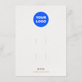 Tarjeta De Recepción Pantalla de cuero blanco de los accesorios del cli