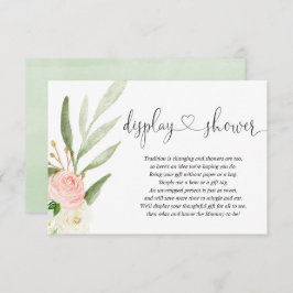 Tarjeta De Recepción Pantalla de ducha insertada en el corazón dorado r