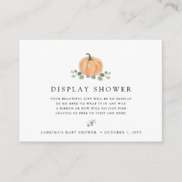 Tarjeta De Recepción Pantalla de gabinete de ducha | Calabaza acuática