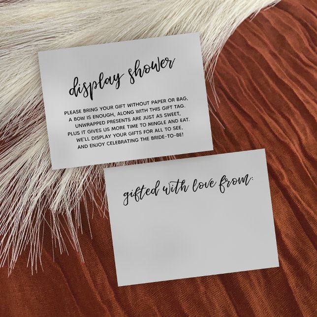 Tarjeta De Recepción Pantalla De Guión Casual Ducha De Novias Sin Ajust (Subido por el creador)