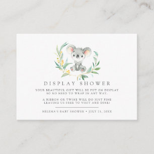 Tarjeta De Recepción Pantalla de regalo Baby Shower de Bush Baby Koala
