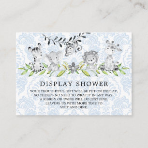 Tarjeta De Recepción Pantalla de regalo de Baby Shower de animales salv