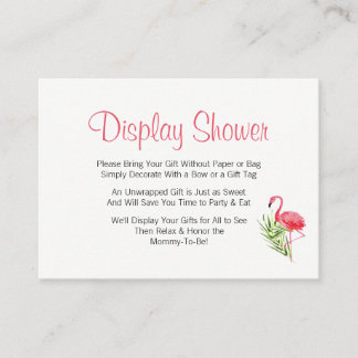 Tarjeta De Recepción Pantalla Flamingo Tropical Insertar Baby Shower