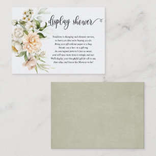 Tarjeta De Recepción Pantalla Shower Duste Rosa Rosa Sage Green Baby