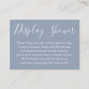 Tarjeta De Recepción Pantalla simple ducha de novia azul turbio oscuro