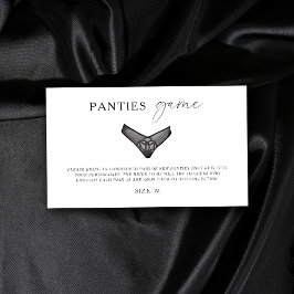 Tarjeta De Recepción Panty Game Bridal Shower Bachelorette Lingerie