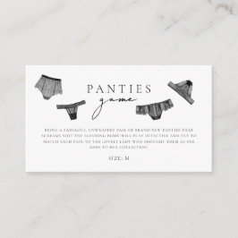 Tarjeta De Recepción Panty Game Lingerie Bridal Shower