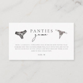 Tarjeta De Recepción Panty Game Lingerie Bridal Shower