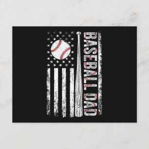 Tarjeta De Recepción Papá de béisbol Bandera estadounidense Día del pad
